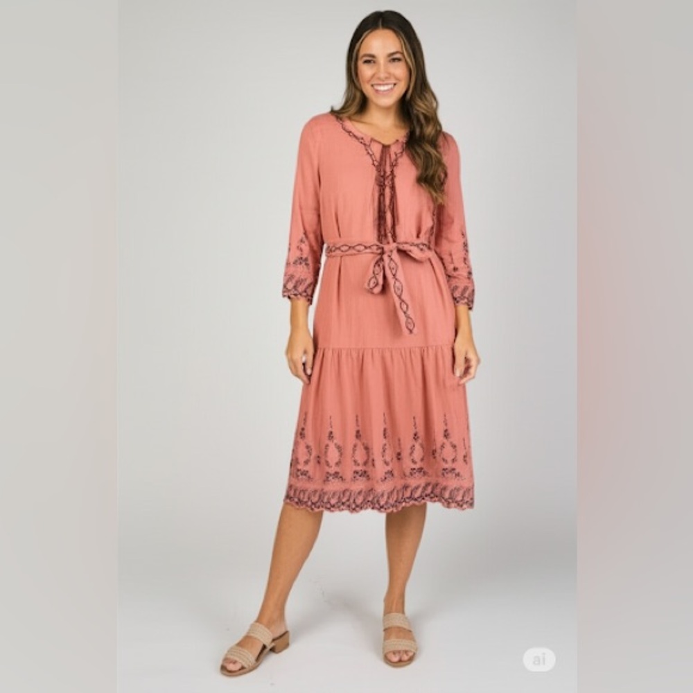 MISA/.Embroidered Dress - Sz. Xs-M